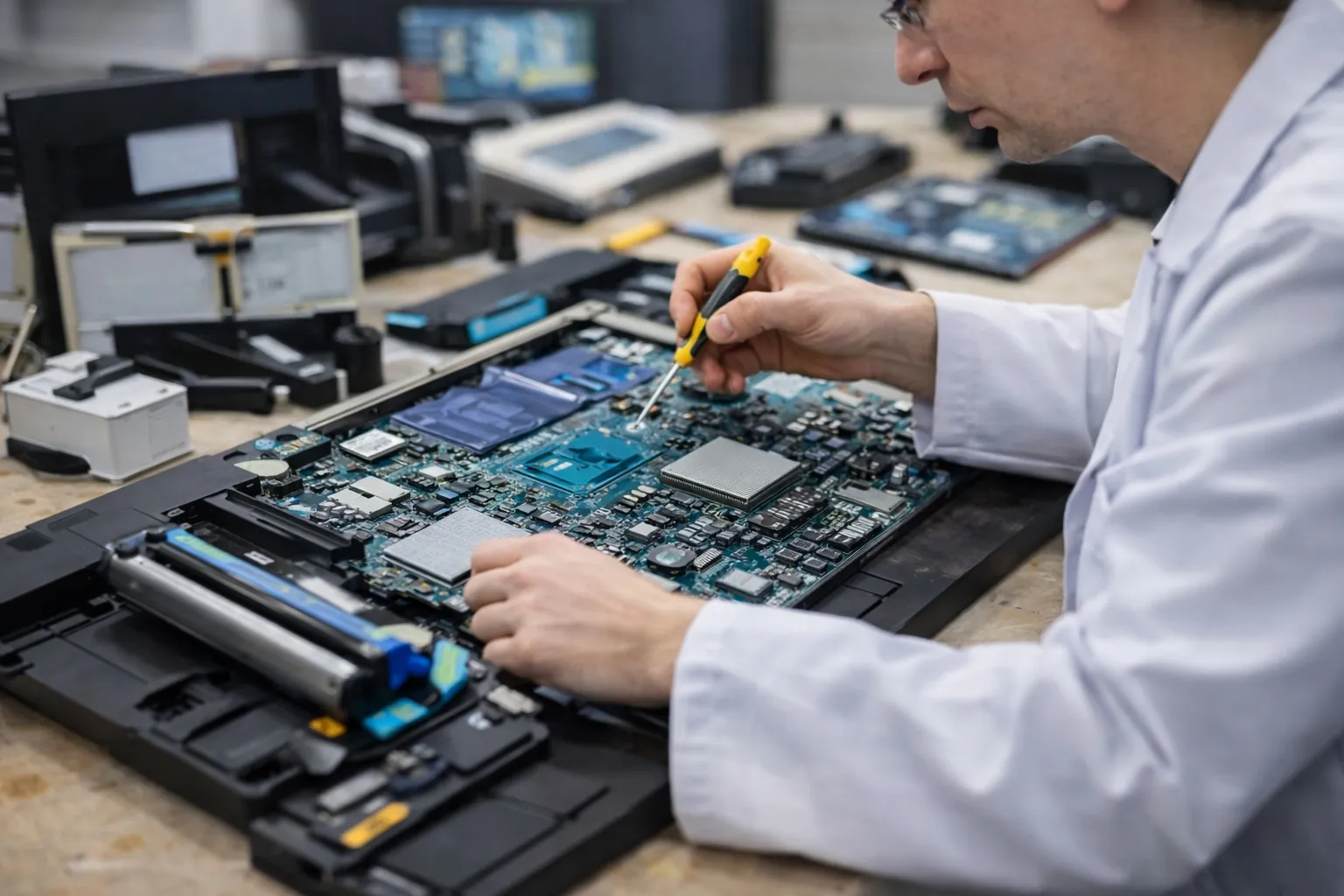 Elektron plata ustida mikrosxemalarni ta’mirlash va texnik xizmat ko‘rsatish jarayoni