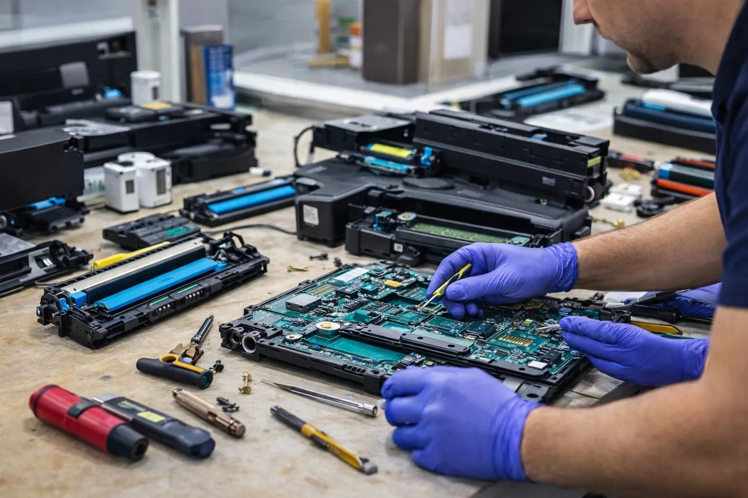 Printer elektron platasini ta’mirlash va texnik xizmat ko‘rsatish jarayoni