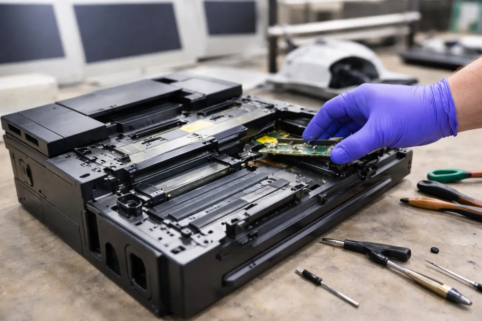 Printer ichki platasini ta’mirlash va qismlarni almashtirish jarayoni